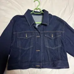 濃紺 クロップド丈 デニムジャケット