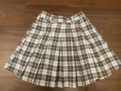 【値下げ】⭐︎美品⭐︎ピンクラテチェック柄プリーツスカート ショートパンツ付Mサイズ