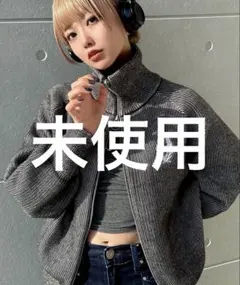 Classical Elf ダブルジップニットカーディガン　Lサイズ　ブラック