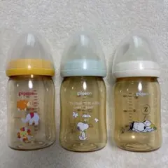 ピジョン 哺乳瓶 160ml スヌーピー柄 アニマル柄３本セット