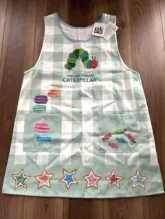 【新品】エリックカール　はらぺこあおむし　エプロン　グリーン　M-L