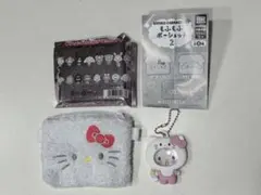 サンリオ フォトバッジ付きマスコット もふもふポーシェット キティ