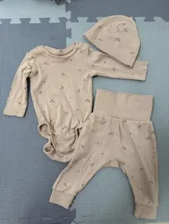 H&M ベビー服 ロンパース パンツ 帽子 3点セット