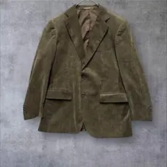 【コレツィオーネ】良品！コーデュロイテーラードジャケット　カーキAB-4