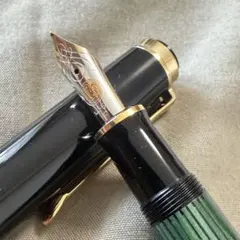 PELIKAN 18c 750 M グリーンブラック×ゴールド 万年筆 - メルカリ