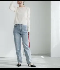 coca★ クレープシャーリングパフスリーブトップス