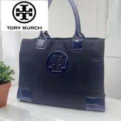TORY BURCH トリーバーチ ロビンソン トートバッグ ネイビー チャーム