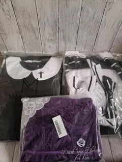 【新品・まとめ売り】コスプレ メイド服 3点セット