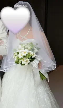 結婚式　ウェディングベール　ロングベール　3m　コーム付