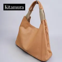 キタムラ ワンショルダーバッグ オールレザー キャメル ハーフムーン 