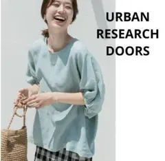 URBAN RESEARCH DOORS リネンバルーンスリーブブラウス