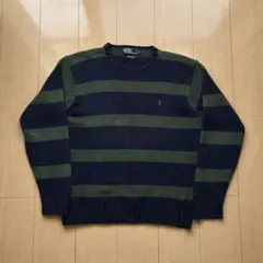 90s polo by ralphlauren ボーダー コットンセーター