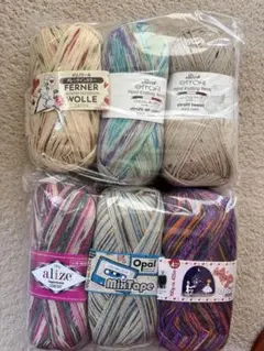 ソックヤーン 毛糸 6玉セット Opal Alize