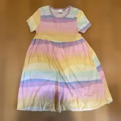 NEXT 半袖ストライプワンピース 6-7歳