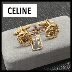 セリーヌ★レア・美品★カフス・ネクタイピンセット★マカダム・蹄鉄デザイン セリーヌ☆レア・美品☆カフス・ネクタイピンセット☆マカダム