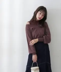 【新品未使用】レースドッキングニット