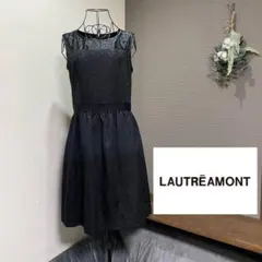 ロートレアモンブラック ノースリーブワンピース パーティドレス