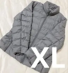 【美品】TOPVALU ダウンジャケット　ライトグレー　XL