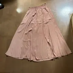 GLOBAL WORK サラサラリラックスワイドパンツM ダークピンク