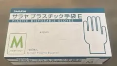 サラヤ プラスチック手袋 M 100枚 10箱セット 粉無 パウダーフリー