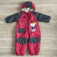 スヌーピー　ジャンプスーツ　スノーウェア　95 カバーオール　雪遊び　防寒具
