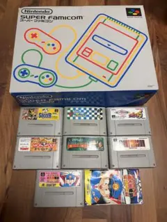 【通電確認済・箱付き】スーパーファミコン 本体セット➕おまけソフト付き