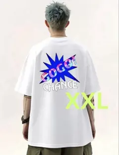 新品未使用 メンズ 半袖 Tシャツ GOGO CHANCE ホワイト XXL