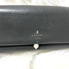 専用！ランバン オン ブルー 長財布 廃盤 シャペル　パール ディープ 長財のサムネイル