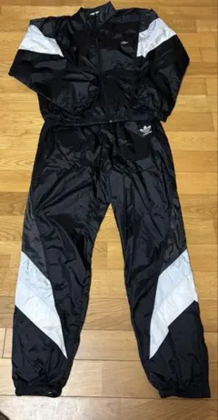 美品】adidas ナイロン セットアップ 紺×白 M/Lサイズ - メルカリ