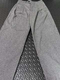 GU ヘリンボーン柄 スラックス グレー Mサイズ