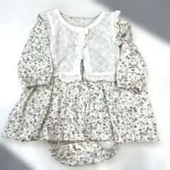 【新品】【未使用】ママラク　ロンパース　花柄　80