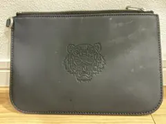 KENZO ブラック クラッチバッグ トラ