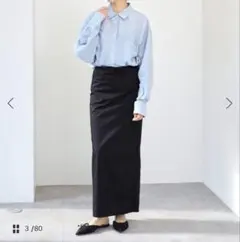 IENA ブラック ロングタイトスカートのサムネイル