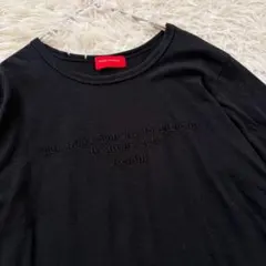 repipi armario　レター刺繍長袖Tシャツ　160ブラック◆A1865