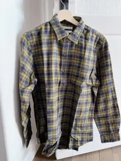 フランネルシャツ XS 100%コットン 綿 スリムフィット 長袖 メンズ