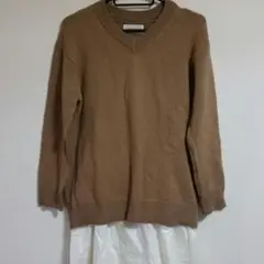 ミラオーウェン ニットコンビシャツワンピ フレイID好きさんに