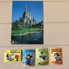 ディズニーランドのハガキ&切手セット①