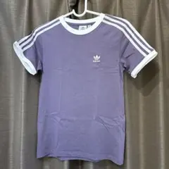adidas パープル Tシャツ Sサイズ 3本ライン