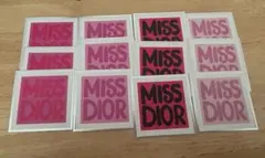 ディオール　ムエット　MISS DIOR ロゴ入りピンク系4種　各3枚　計12枚
