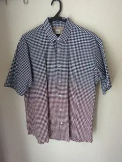 TAKEO KIKUCHI ギンガムチェック　グラデーションシャツ