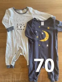 ロンパース　H&M 長袖　 70 パジャマにも　おまとめ