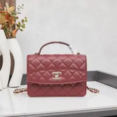 CHANEL バーガンディ ショルダーバッグ