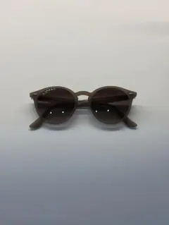 Ray-Ban ラウンド型 サングラス ベージュ系