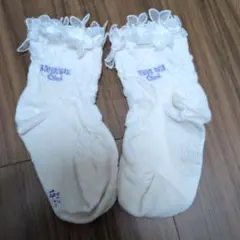 アナスイミニ　フリル　ホワイト　キッズ　靴下 13-15cm　ANNA SUI