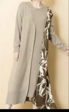 オズモーシス 新品タグ付き未使用 2wayニットアシンメトリーワンピース