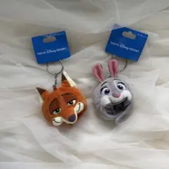 ズートピア 2 ニック ジュディ ぬいぐるみ キーホルダー セット