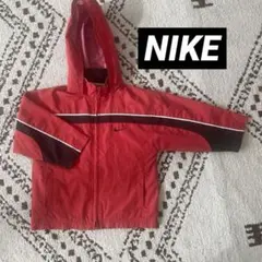 NIKE ナイキ　ナイロン　パーカー　ロング丈　キッズ　140 レッド　赤