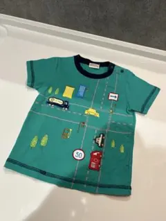 車の刺繍入りTシャツ 95cm