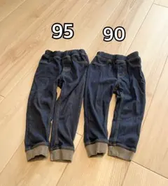 2点セット　デニム風パンツ　90cm 95cm
