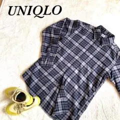 ユニクロ　UNIQLO フランネルシャツ　チェック　ネルシャツ　リラックスシャツ